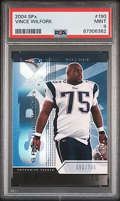 VINCE WILFORK PSA 9 2004 SPX SPXciting Rookie RC POP 2 New England Patriots 🔥 • $99.99