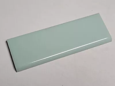 Vtg TILECREST Ceramic Edge Tile Lt. Green Aqua Mint Bullnose 6x2 NOS • $4.50