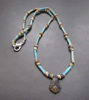 NILE Ancient Egyptian Amulet Mummy Bead Necklace Ca 600 BC • $125
