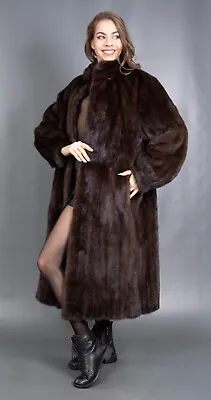 11632 Superior Real Mink Coat Luxury Fur Jacket Long Beautiful Look Size Xl • $349