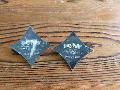 Harry Potter And The Deathly Hallows  Promotional Hologram Pins X 2 July 21 2007 • £12