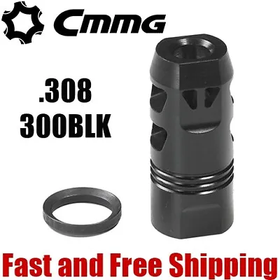 CMMG .308 Win/7.62/300BLK ZEROED 2.0 Muzzle Brake 5/8x24 TPI - Black Nitride • $99.95