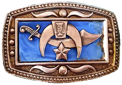 Vintage CII Custom Masonic Shriners Sword Belt Buckle • $24.95