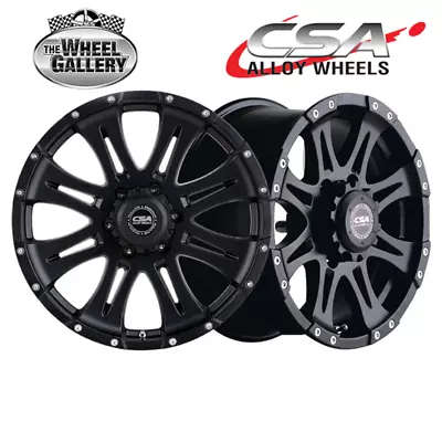 CSA Renegade Large Cap 16x8 6/139.7 0P Satin Black Set Of Alloy Wheel Wheels • $1036