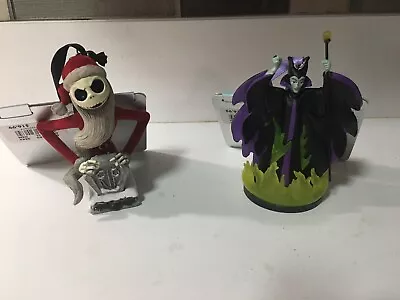 Lot Of 2 Disney Ornaments Jack Skellington Nightmare & Maleficent 4  NEW  • $43.99