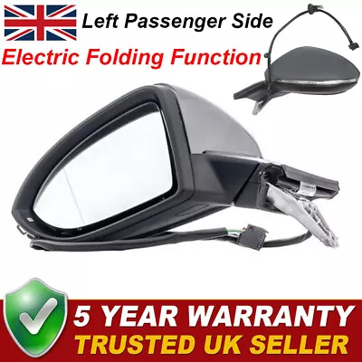 Electric Folding Door Wing Mirror Primed Left Side For VW Golf MK7 2012-2020 UK • £70.99