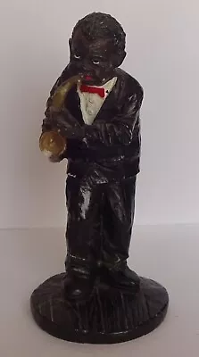Vintage Figurine  Saxophonist  From The Set  African Jazz Band  1960s.Israel • £19.46