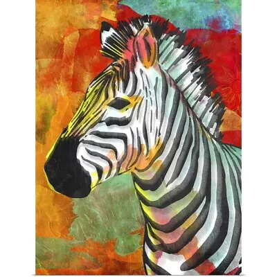 Vibrant Zebra Poster Art Print Zebra Home Decor • $29.99