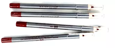 4 Maybelline New York MOISTURE EXTREME LIP LINER 80 Red 0.04 Oz Each (894) • $8.99