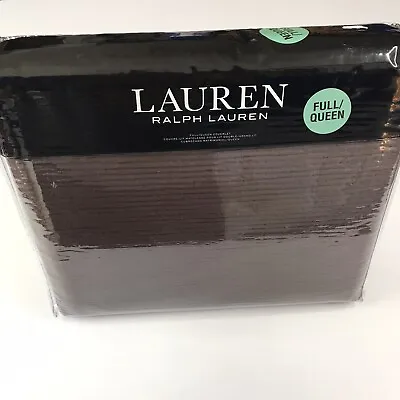 Ralph Lauren Spencer Dark Chocolate Matelasse FULL/QUEEN Coverlet Blanket Brown • $169.99