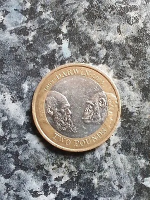 Charles Darwin 1809 2009 Anniversary £2 Two Pound Coin Circulated Used • £3580