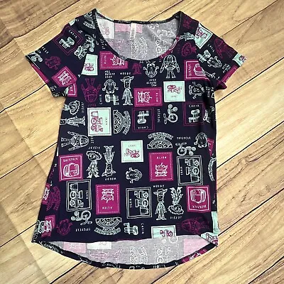 LulaRoe Short Sleeve All Over TOY STORY Shirt High Low Look Women's Size M • $4.99