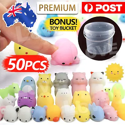 $21.95 • Buy 50x Mini Animal Squishies Kawaii Mochi Squeeze Toys Stretch Stress Squishy