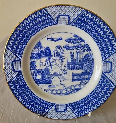 Lincoln Cathedral Lancaster Bomber Version Of Blue & White Willow Pattern Plate • £19.99