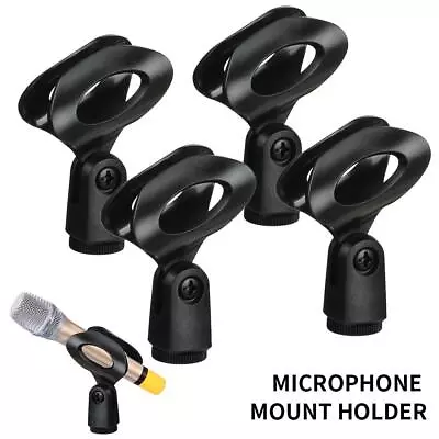 Durable Wireless Black Universal Mic Stand Microphone Mount Holder Mic Clip • $7.07