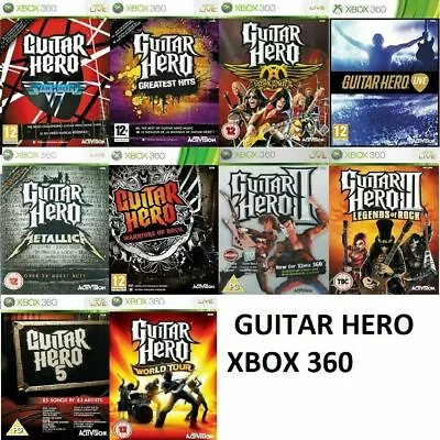 Xbox 360 Guitar Hero- Game Only - Assorted/Bundle - Fast & UK Stock • $13.32