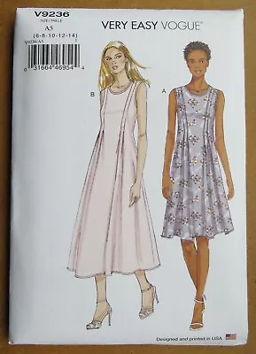 Vogue  Very Easy  Sewing Pattern V9236 Lady's Fit-and-Flare Dresses: 6-14: Uncut • £15.75