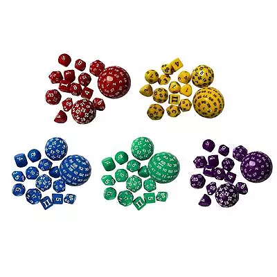 15Pcs D100 D60 D30 D24 D20 D16 D12 D10 D8 D7 D5 D4 Entertainment Toys Dice Set • $28.96