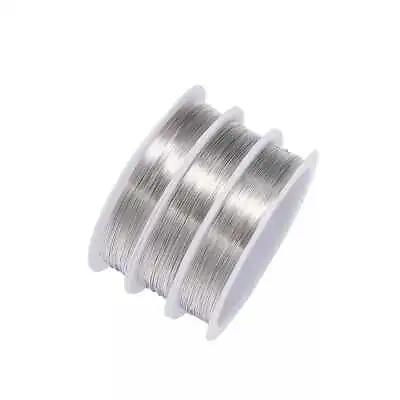 £2.79 • Buy Rhodium Copper Plated Beading Wire 0.2mm-0.7mm Craft For Jewelry Making