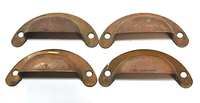 $24.99 • Buy 4 Vintage Matching Copper Or Brass Cup Drawer Pulls