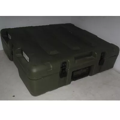 Hard Case Military Plastic 24x22x7 Divided Hinged Lid Miltope Laptop • $45