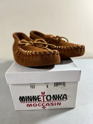 Minnetonka Men's Moccasins Soft Sole 703 Size US 8 New With Box • $31.49