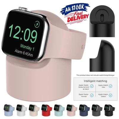 $9.99 • Buy Charger Stand Mount Silicone Dock Holder For Apple Watch IWatch Series 7 6 5 4 3