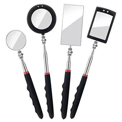 4PCS Telescoping Inspection Mirror LED Lighted Inspection Mirror For Mechanic Ch • $21.91