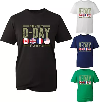 Normady D-Day T-Shirt  World War II British Canadian Military UK Army Unisex Tee • £11.99