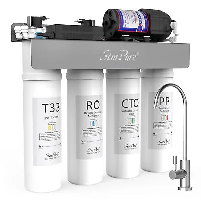 SimPure 400GPD 8 Stage UV Tankless Drinking Reverse Osmosis Water Filter System • $199.99