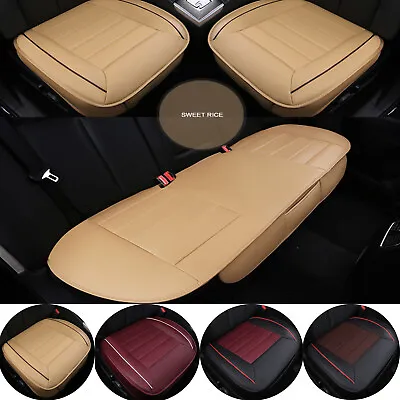 Universal Deluxe Leather Car Rear Seat Cover Back Bench Cushion Full Protector • $24.99