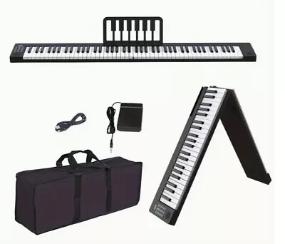 88-key Black Multifunctional Portable Smart Electronic Piano Keyboard • $108