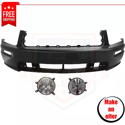 Front Bumper Covers And Fog Lights Set Of 3 Pc For 2005-2009 Ford Mustang GT • $311.99