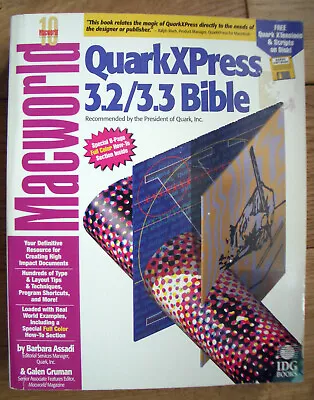 Vintage QuarkXPress 3.2/3.3 Bible 1993 With Xtensions And Scripts Floppy Disk • £15.95