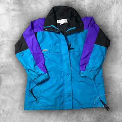 Columbia Vintage 90s Color Block Full Zip Lightweight Ski Jacket Large • $75