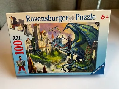 Ravensburger BLUE Dragon Rider Kids Puzzle 100XXL 6+ 2013 Edition 108763 Germany • $12.50