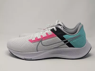 Nike Air Zoom Pegasus 38 Miami White Pink Green Black CW7356-102 NEW Multi Size • $64.99