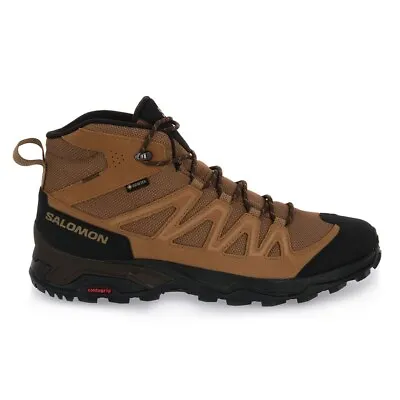Shoes Running Men Salomon X Ward Leather Mid Gtx 471818 Brown-Black • £219