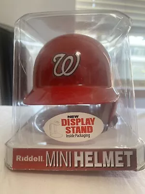 Washington Nationals Riddell Mlb Mini Baseball Batting Helmet With Display Stand • $25