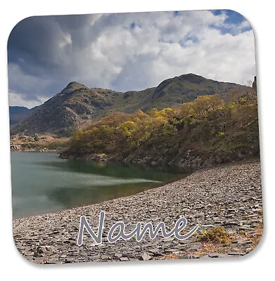 Personalised Mount Snowdon Wine Tea Coffee Coaster Mat - ANY NAME / TEXT • £4.99