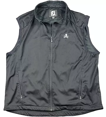 FootJoy Full-Zip Lightweight Softshell Golf Vest Jacket Skull & Bones Men's XL  • $37.98