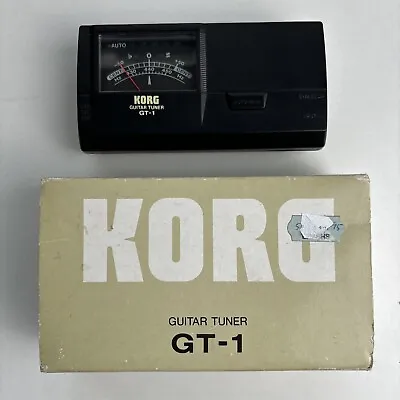 Korg GT-1 Guitar Tuner 90’s Vintage Complete With Box Tested And Working • $30