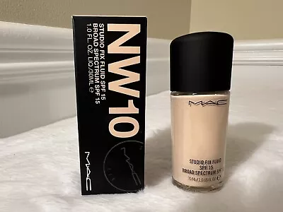 MAC Studio Fix Fluid SPF 15 Foundation - NW10 Full Size 1oz / 30ml Makeup • $22.39