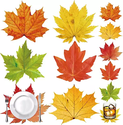 72Pcs Thanksgiving Fall Maple Leaf Placemats Decorations Disposable Paper Harves • $17.99