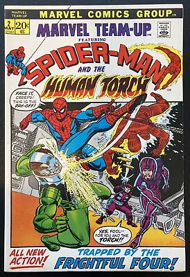 Marvel Team-up #2 VF 8.0 Spider-Man Human Torch 1972 BRONZE AGE Frightful Four • $39.95