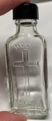 Vintage Embossed Cross Holy Water Bottle Catholic • $40
