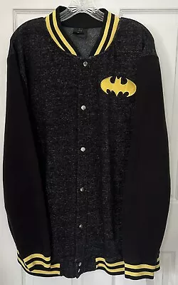 Men’s Batman Snap Front Sweatshirt Jacket SZ XL • $19.99