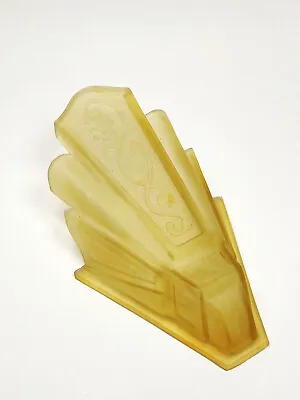 Single Vintage Art Deco Amber Glass Replacement Slip Shade For Sconce/Fixture  • $125