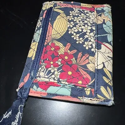 Vera Bradley HAPPY SNAILS Euro Wallet Clear ID Folding Clutch Retired Pattern • $12