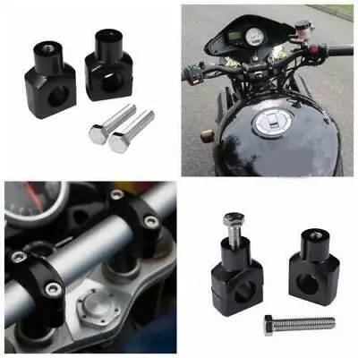 Black 1  Handlebar Risers For Suzuki Marauder VZ 800 1600 Savage LS 650 Chopper • $39.99